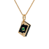 18K Solid Yellow Gold Natural Emerald Diamond Black Onyx MAGIC BOOK Pendant