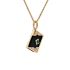 18K Solid Yellow Gold Natural Emerald Diamond Black Onyx MAGIC BOOK Pendant