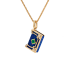 18K Solid Yellow Gold Natural Emerald Diamond Lapis MAGIC BOOK Pendant