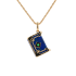 18K Solid Yellow Gold Natural Emerald Diamond Lapis MAGIC BOOK Pendant