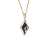 18K Solid Yellow Gold Natural Emerald Diamond Lapis DIAMOND Pendant