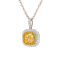 18KG 1.00ct Natural Untreated Yellow Diamond Necklace MA