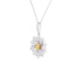 18KG 0.18ct Natural Untreated Yellow Diamond Necklace