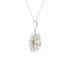 18KG 0.18ct Natural Untreated Yellow Diamond Necklace