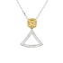 18KG 0.18ct Natural Untreated Yellow Diamond Necklace NGTC