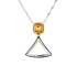 18KG 0.18ct Natural Untreated Yellow Diamond Necklace NGTC