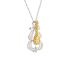 18KG 0.12ct Natural Untreated Yellow Diamond Necklace NGTC