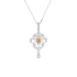 18KG 0.18ct Natural Untreated Yellow Diamond Necklace