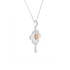 18KG 0.18ct Natural Untreated Yellow Diamond Necklace