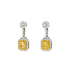 18KG 2.1ct Natural Untreated Fancy Yellow Diamond Earrings MA