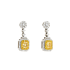 18KG 2.1ct Natural Untreated Fancy Yellow Diamond Earrings MA