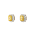 18KG 1.4ct Natural Untreated Fancy Yellow Diamond Earrings MA