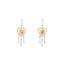 18KG 0.85ct Natural Untreated Fancy Yellow Diamond Earrings