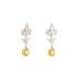 18KG 0.32ct Natural Untreated Fancy Yellow Diamond Earrings