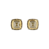 14KG 3.92ct Natural Untreated Yellow Diamond Earrings