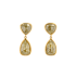 14KG 6.59ct Natural Untreated Yellow Diamond Earrings