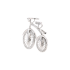 18KG 1.10ct Natural Untreated Bicycle Diamond Necklace