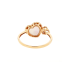 18KG 0.09ct Natural Untreated Happy Diamond Shell Ring