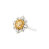 18KG 1.00ct Natural Untreated Yellow Diamond Ring GIA