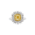 18KG 1.02ct Natural Untreated Yellow Diamond Ring GIA