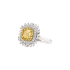 18KG 1.02ct Natural Untreated Yellow Diamond Ring GIA