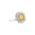 18KG 1.02ct Natural Untreated Yellow Diamond Ring GIA