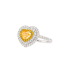 18KG 1.03ct Natural Untreated Yellow Diamond Ring MA