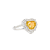 18KG 1.03ct Natural Untreated Yellow Diamond Ring MA