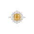 18KG 1.03ct Natural Untreated Yellow Diamond Ring MA