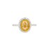 18KG 1.00ct Natural Untreated Yellow Diamond Ring MA