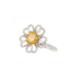 18KG 0.52ct Natural Untreated Yellow Diamond Ring