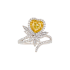 18KG 0.49ct Natural Untreated Yellow Diamond Ring