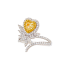 18KG 0.49ct Natural Untreated Yellow Diamond Ring