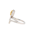 18KG 0.49ct Natural Untreated Yellow Diamond Ring