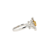 18KG 0.23ct Natural Untreated Yellow Diamond Ring NGTC