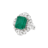 18KG 13.92ct Natural Minor Oil Colombia Vivid Muzo Green Emerald Diamond Ring/ Pendant GRS