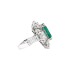 18KG 13.92ct Natural Minor Oil Colombia Vivid Muzo Green Emerald Diamond Ring/ Pendant GRS