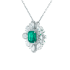 18KG 3.01ct Natural Insignificant Oil Colombia Vivid Muzo Green Emerald Diamond Ring/Pendant GRS