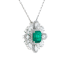 18KG 3.01ct Natural Insignificant Oil Colombia Vivid Muzo Green Emerald Diamond Ring/Pendant GRS