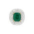 18KG 9.52ct Natural Minor Oil Zambia Vivid Green Emerald Diamond Ring GUILD