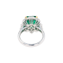 18KG 4.73ct Natural Minor Oil Zambia Vivid Green Emerald Diamond Ring GUILD