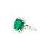 18KG 3.72ct Natural Minor Oil Zambia Vivid Green Emerald Diamond Ring GUILD