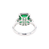 18KG 3.34ct Natural Minor Oil Zambia Vivid Green Emerald Diamond Ring GUILD