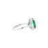 18KG 3.34ct Natural Minor Oil Zambia Vivid Green Emerald Diamond Ring GUILD