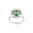 18KG 2.06ct Natural Minor Oil Zambia Vivid Green Emerald Diamond Ring GUILD