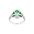 18KG 2.97ct Natural Minor Oil Zambia Vivid Green Emerald Diamond Ring GUILD