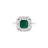 18KG 1.52ct Natural Minor Oil Zambia Vivid Green Emerald Diamond Ring/Pendant GUILD