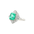 PT900 2.66ct Natural Insignificant Oil Colombia Vivid Green Emerald Diamond Ring GRC