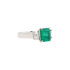 PT900 2.14ct Natural No Oil Colombia Vivid Green Emerald Diamond Ring 