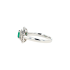 PT900 0.31ct Natural No Oil Colombia Green Emerald Diamond Ring GA